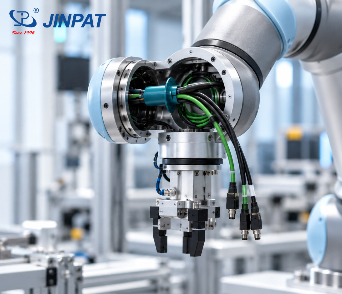 Aperçu de la solution JINPAT : Transmission Ethernet via une interface rotative robotisée