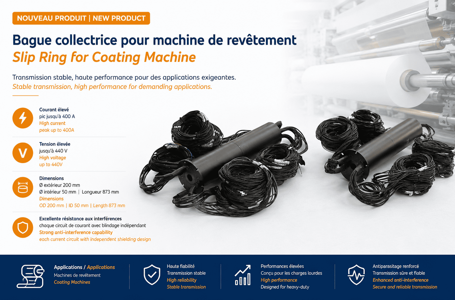 JINPAT présente un nouveau collecteur tournant développé pour les systèmes d’enduction